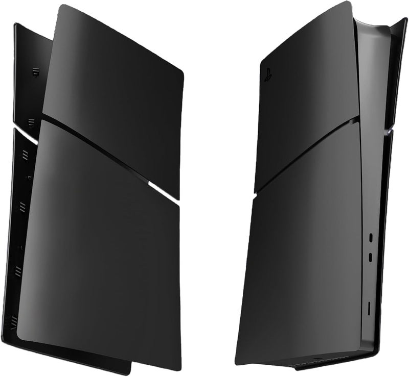 IMOFEE Slim Digital Edition Cover Plates for New PS5 Slim Console, Shell Panels Compatible with New PlayStation 5 Slim Accessories Protective Replacement Faceplate (Black) - Image 2